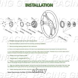 W-power 406mm White Wood Grip 2 Deep Dish Chrome 4-spokes 16 Steering Wheel