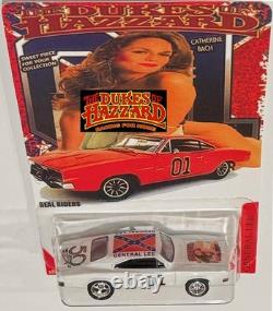 White'69 DODGE CHARGER Custom Hot Wheels Dukes of Hazzard Series with Chrome RR