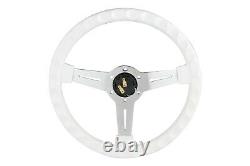 White Boat Steering wheel With Adapter 3 spoke boats with 3/4 tapered key Marine