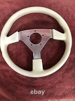 White Chrome 3 Spoke steering wheel 14 # 0111 GT GRANT