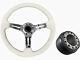 White Chrome TS Steering Wheel + Boss Kit for MAZDA 008