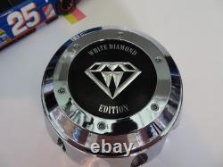White Diamond Edition Chrome Custom Wheel Center Cap # 3198L130