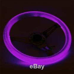 White Glow Purple Wood 2 Deep ST-015CH-GL-PP NRG Wheel+Horn+Dashboard Mount