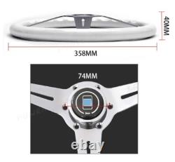 White Nd style Steering Wheel chrome spokes and nardi horn button