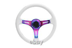 White Neo Chrome TS Steering Wheel + Boss Kit for VW 1974 1988 038