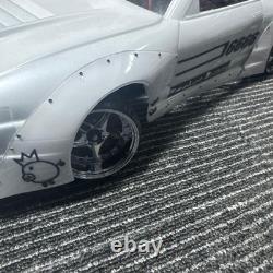 YOKOMO RC Car 180SX Rocket Bunny 1/10 Scale Drift Package White Chrome Wheels