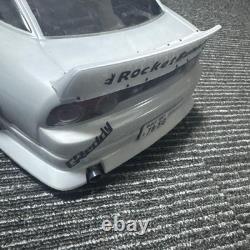 YOKOMO RC Car 180SX Rocket Bunny 1/10 Scale Drift Package White Chrome Wheels