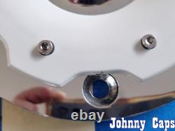 ZOE Wheels # C-D146-C. CHROME/WHITE Custom Wheel Center Cap 49 (QTY. 1)