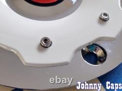 ZOE Wheels # C-D146-C. CHROME/WHITE Custom Wheel Center Cap 49 (QTY. 1)