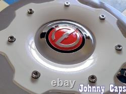 ZOE Wheels # C-D146-C. CHROME/WHITE Custom Wheel Center Cap 49 (QTY. 1)
