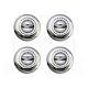 Zenith Chrome & White Metal Wire Wheel Chip Emblems with Spinner Caps, Set of 4