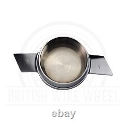 Zenith Eagle Chrome & White Metal Wheel Chip Emblems with Spinner Caps, Set of 4