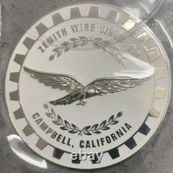 Zenith Wire Wheel Thin Metal Chips Emblems Set Of 4 Size 2.5 White & Chrome