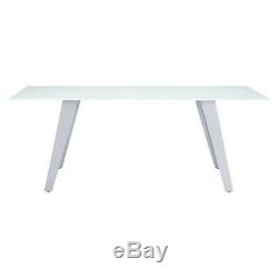 Zuo House Glass Dining Table in White